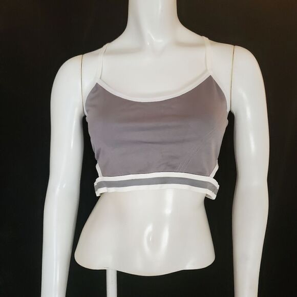 Ryka Gray & White Cutout Sports Bra (XL) - Picture 2 of 5